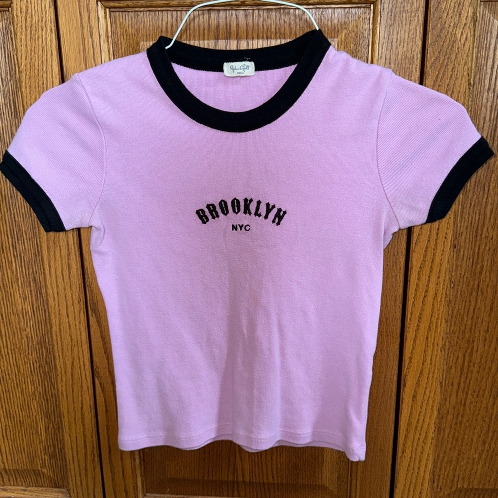 John Galt Brandy Melville Brooklyn Baby Tee